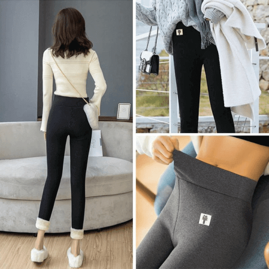 Super Thick Cashmere Wool Leggings Windproof and Cold Lasting